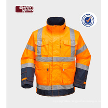 Cheap high visibility workwear quilted safety reflequilted safety ctive jacket